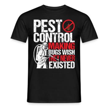 Exterminateurs de lutte antiparasitaire - T-shirt homme - noir - Devant - AI Model Male 178 light (178cm)