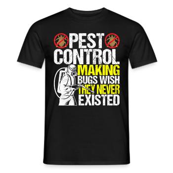 Pest Control Exterminators - Men's T-Shirt - black - Front - AI Model Male 178 light (178cm)