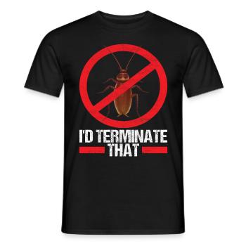 Exterminateurs de lutte antiparasitaire - T-shirt homme - noir - Devant - AI Model Male 178 light (178cm)