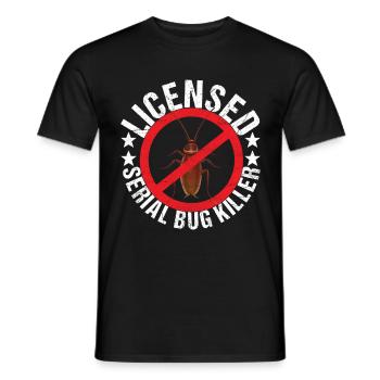 Exterminateurs de lutte antiparasitaire - T-shirt homme - noir - Devant - AI Model Male 178 light (178cm)