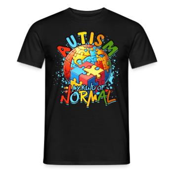 Autisme Autisme Autisme : Mon genre de normal - T-shirt homme - noir - Devant - AI Model Male 178 light (178cm)