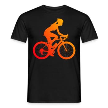 Cyclisme Cycliste Vélo Cyclisme - T-shirt homme - noir - Devant - AI Model Male 178 light (178cm)