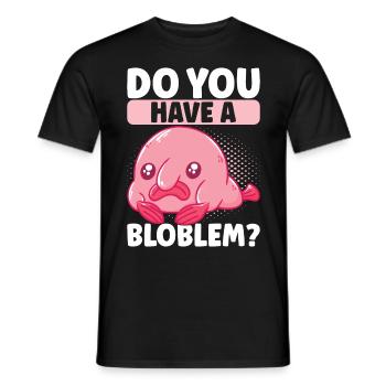 Cute Blob Fish Ugly Fish - Men's T-Shirt - black - Front - AI Model Male 178 light (178cm)