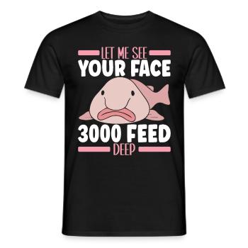 Süßer Blobfisch Hässlicher Fisch - Männer T-Shirt - Schwarz - Vorne - AI Model Male 178 light (178cm)