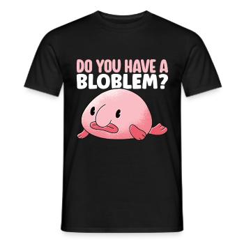 Cute Blob Fish Ugly Fish - Men's T-Shirt - black - Front - AI Model Male 178 light (178cm)