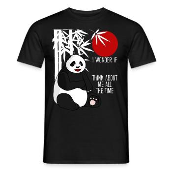 Panda Ours Pandas mignons - T-shirt homme - noir - Devant - AI Model Male 178 light (178cm)