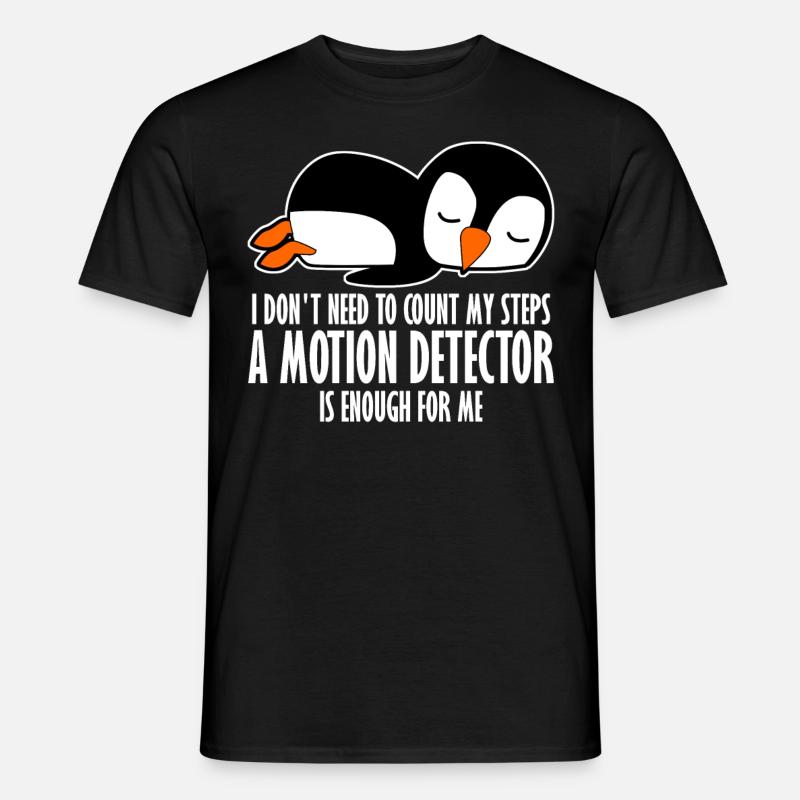 Sleeping Penguins Lazy Penguin - Männer T-Shirt - Schwarz
