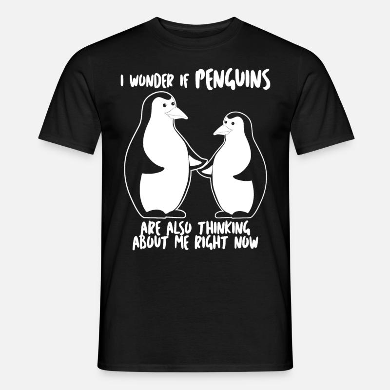 Penguin Joke Penguins - Männer T-Shirt - Schwarz