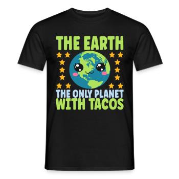 Astronomie Mignonne Planète Système Solaire Galaxie - T-shirt homme - noir - Devant - AI Model Male 178 light (178cm)