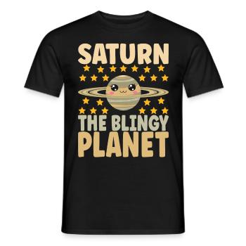 Astronomie Mignonne Planète Système Solaire Galaxie - T-shirt homme - noir - Devant - AI Model Male 178 light (178cm)