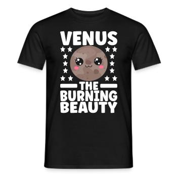 Astronomie Mignonne Planète Système Solaire Galaxie - T-shirt homme - noir - Devant - AI Model Male 178 light (178cm)