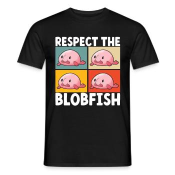 Cute Blob Fish Ugly Fish - Men's T-Shirt - black - Front - AI Model Male 178 light (178cm)