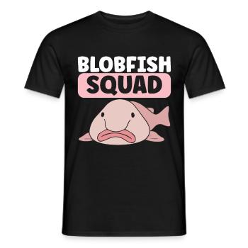 Poisson blob mignon poisson laid - T-shirt homme - noir - Devant - AI Model Male 178 light (178cm)