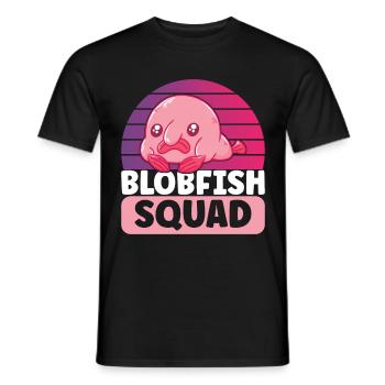Cute Blob Fish Ugly Fish - Men's T-Shirt - black - Front - AI Model Male 178 light (178cm)