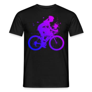 Herren Radfahrer Radeln Mtb Velo Damen - Männer T-Shirt - Schwarz - Vorne - AI Model Male 178 light (178cm)