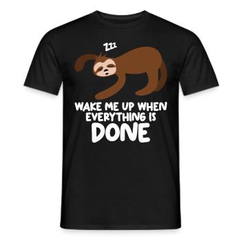 Paresseux paresseux endormis - T-shirt homme - noir - Devant - AI Model Male 178 light (178cm)