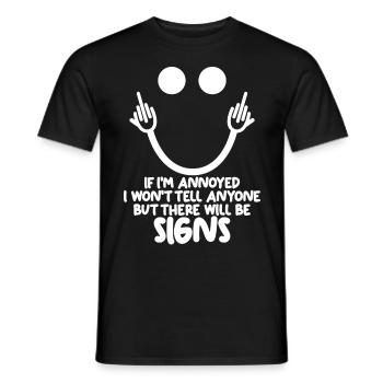 Sarcasme misanthrope du doigt d’honneur - T-shirt homme - noir - Devant - AI Model Male 178 light (178cm)