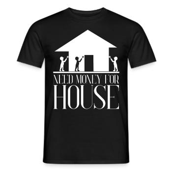 Propriétaire Maison de pendaison de crémaillère Bâtiment - T-shirt homme - noir - Devant - AI Model Male 178 light (178cm)