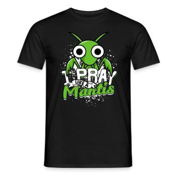 Mante religieuse Je prie comme une mante - T-shirt homme - noir - Devant - AI Model Male 178 light (178cm)