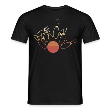 Retro Bowling Ball - Männer T-Shirt - Schwarz - Vorne - AI Model Male 178 light (178cm)