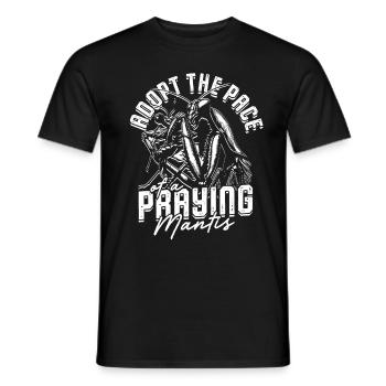 Gottesanbeterin Fangheuschrecken Fangschrecke - Männer T-Shirt - Schwarz - Vorne - AI Model Male 178 light (178cm)