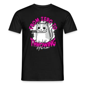 Lanceur de couteaux de zéro à héros lanceur - T-shirt homme - noir - Devant - AI Model Male 178 light (178cm)