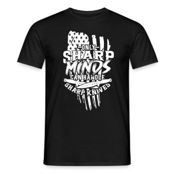 Lanceur de couteaux Lancer de couteaux Lancer de couteau - T-shirt homme - noir - Devant - AI Model Male 178 light (178cm)