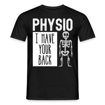 Physiotherapist Physiotherapy Physio - Men's T-Shirt - black - Front - AI Model Male 178 light (178cm)