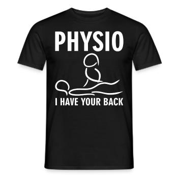 Physio Physiotherapist Physiotherapy - Men's T-Shirt - black - Front - AI Model Male 178 light (178cm)