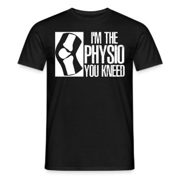 Physio Joke Physiotherapy - Men's T-Shirt - black - Front - AI Model Male 178 light (178cm)