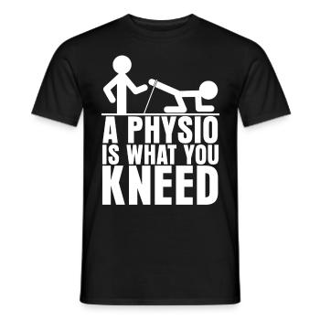 Physio Physiotherapy - Men's T-Shirt - black - Front - AI Model Male 178 light (178cm)