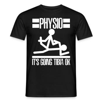 Physiotherapy Physio - Men's T-Shirt - black - Front - AI Model Male 178 light (178cm)