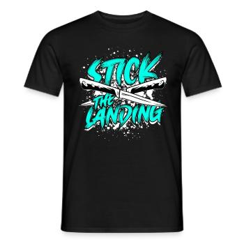 Bâton de lanceur de couteaux The Landing - T-shirt homme - noir - Devant - AI Model Male 178 light (178cm)