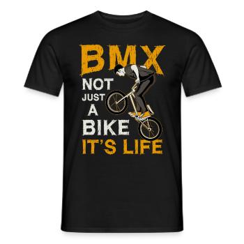 BMX ist nicht nur ein Fahrrad / BMX freestyle - Männer T-Shirt - Schwarz - Vorne - AI Model Male 178 light (178cm)