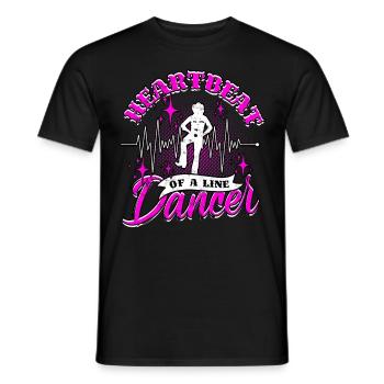 Line Dance Heartbeat Of A Line Dancer - Männer T-Shirt - Schwarz - Vorne - AI Model Male 178 light (178cm)