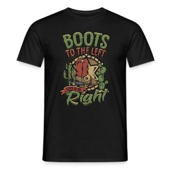 Line Dance Line Dancer - Men's T-Shirt - black - Front - AI Model Male 178 light (178cm)
