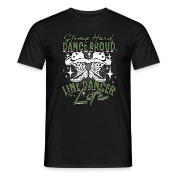 Danse en ligne Danseuse en ligne pour la vie - T-shirt homme - noir - Devant - AI Model Male 178 light (178cm)