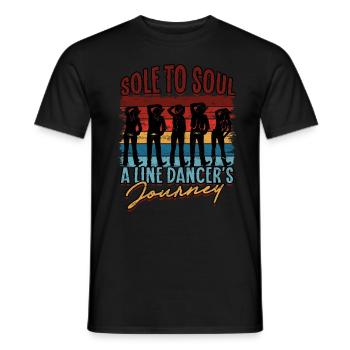 Line Dance Sole To Soul A Line Dancer's Journey - Männer T-Shirt - Schwarz - Vorne - AI Model Male 178 light (178cm)