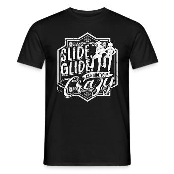 Danse en ligne Glissez et cachez votre folie - T-shirt homme - noir - Devant - AI Model Male 178 light (178cm)