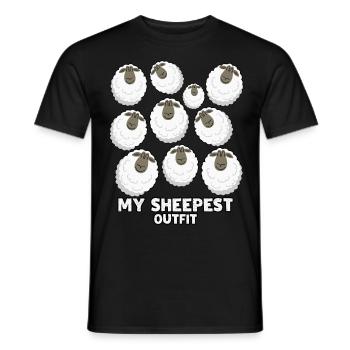 Berger bon marché éleveur de moutons - T-shirt homme - noir - Devant - AI Model Male 178 light (178cm)