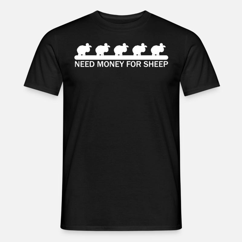 Sheep Joke Shepherd Farmer - Men's T-shirt - black