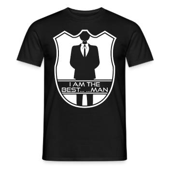 Best Man Groomsmen Bride Groom - Männer T-Shirt - Schwarz - Vorne - AI Model Male 178 light (178cm)