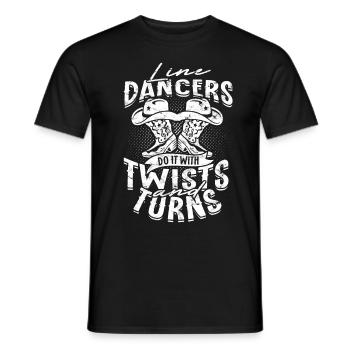 Line Dancers Do It With Twists And Turns - Männer T-Shirt - Schwarz - Vorne - AI Model Male 178 light (178cm)