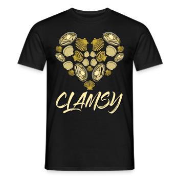 Palourdes Coeur Palourde Coquillages Coquillages - T-shirt homme - noir - Devant - AI Model Male 178 light (178cm)