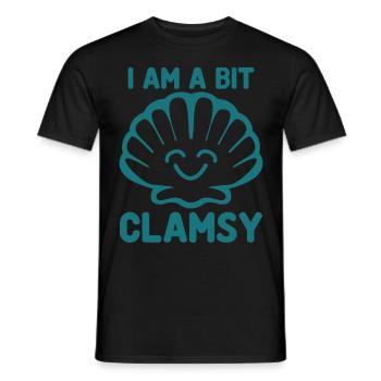 Clams Clam Seashells Sea Shell - Men's T-Shirt - black - Front - AI Model Male 178 light (178cm)