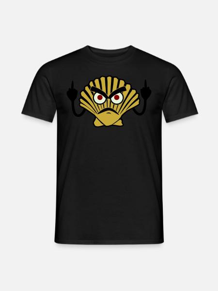 Middle Finger Clams Clam Seashell - Männer T-Shirt - Schwarz
