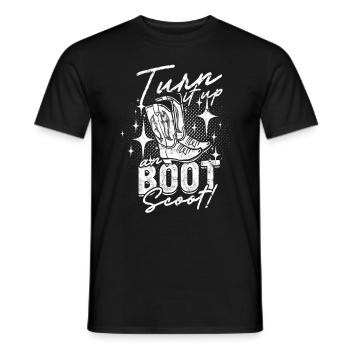 Line Dance Turn It Up And - Men's T-Shirt - black - Front - AI Model Male 178 light (178cm)