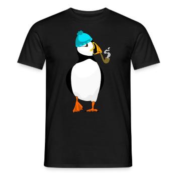 Puffin - Men's T-Shirt - black - Front - AI Model Male 178 light (178cm)