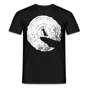 Puffins Moon Puffin - Men's T-Shirt - black - Front - AI Model Male 178 light (178cm)