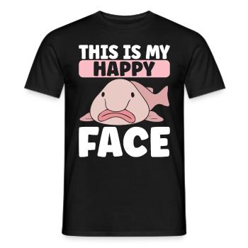 Cute Blob Fish Ugly Fish - Men's T-Shirt - black - Front - AI Model Male 178 light (178cm)